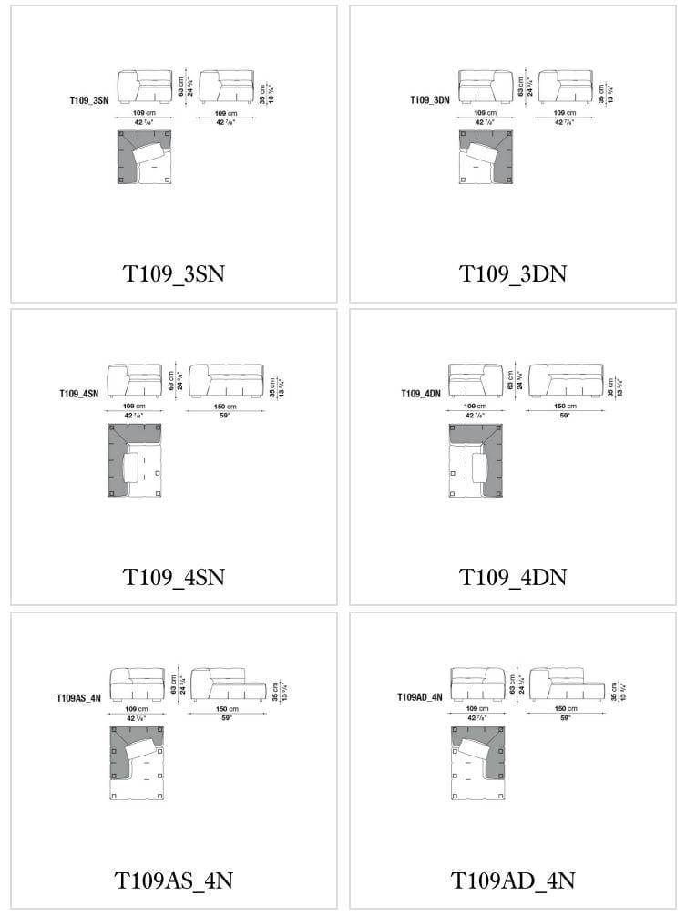 Угловой диван из ткани B&B Italia Tufty-Too ARCH-00120031 - Вид №6