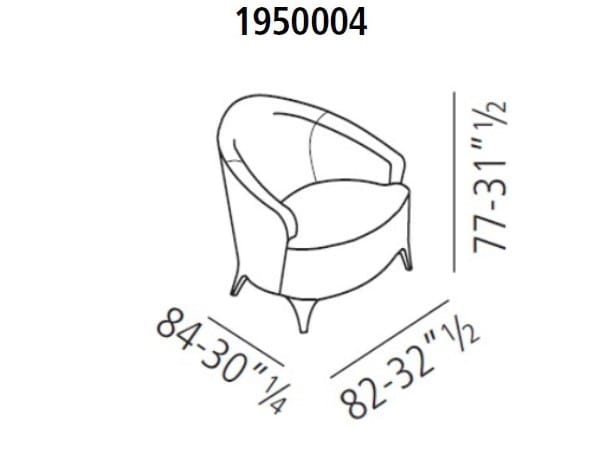 Тканевое кресло Vibieffe 1950 атмосфера ARCH-00140800 - Вид №3