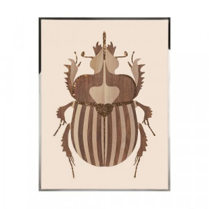 Beetle B Произведение искусства из ископаемого дерева Visionnaire