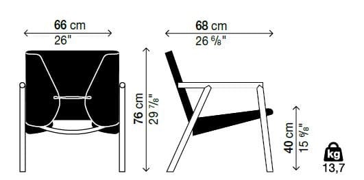 Кожаное кресло с подлокотниками Kristalia 1085 Edition ARCH-00005691 - Вид №3