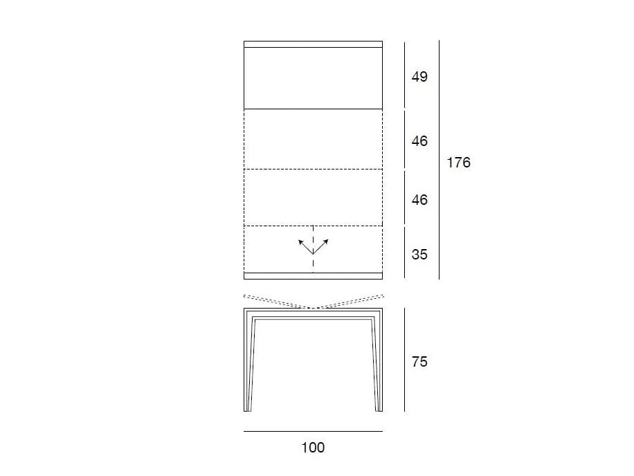 Прямоугольная выдвижная консоль из массива дерева Pacini & Cappellini VOILÀ ARCH-00057957 - Вид №1