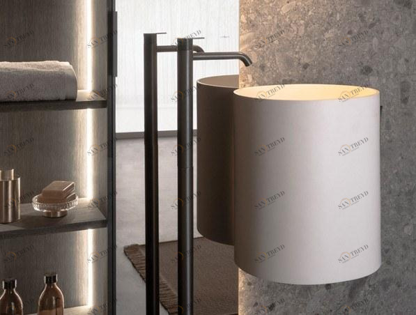 Подвесная раковина настенная овальная Inbani Giro белая GR005