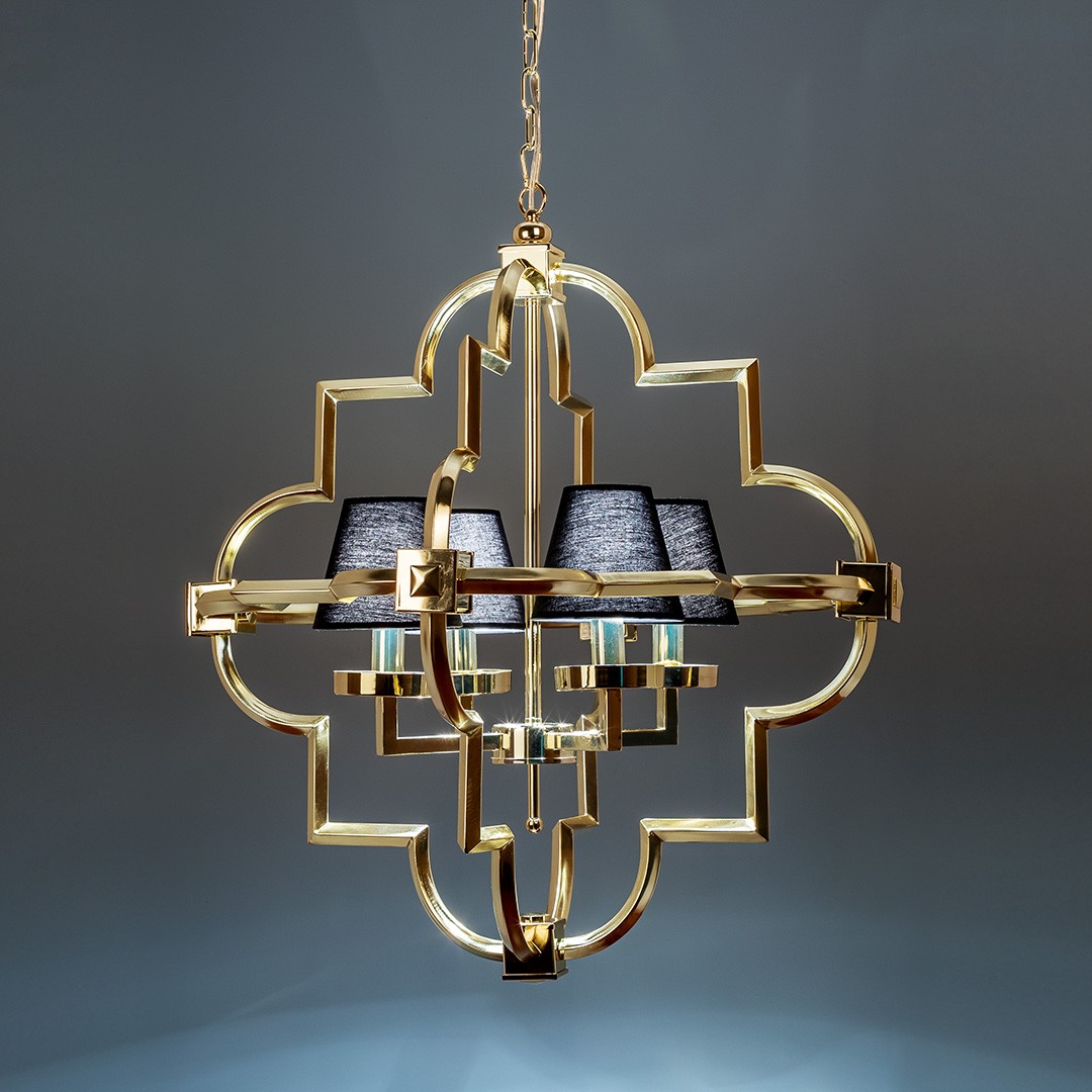 Frezia Light 1010/4 gold/black люстра подвесная 116025 - Вид №1