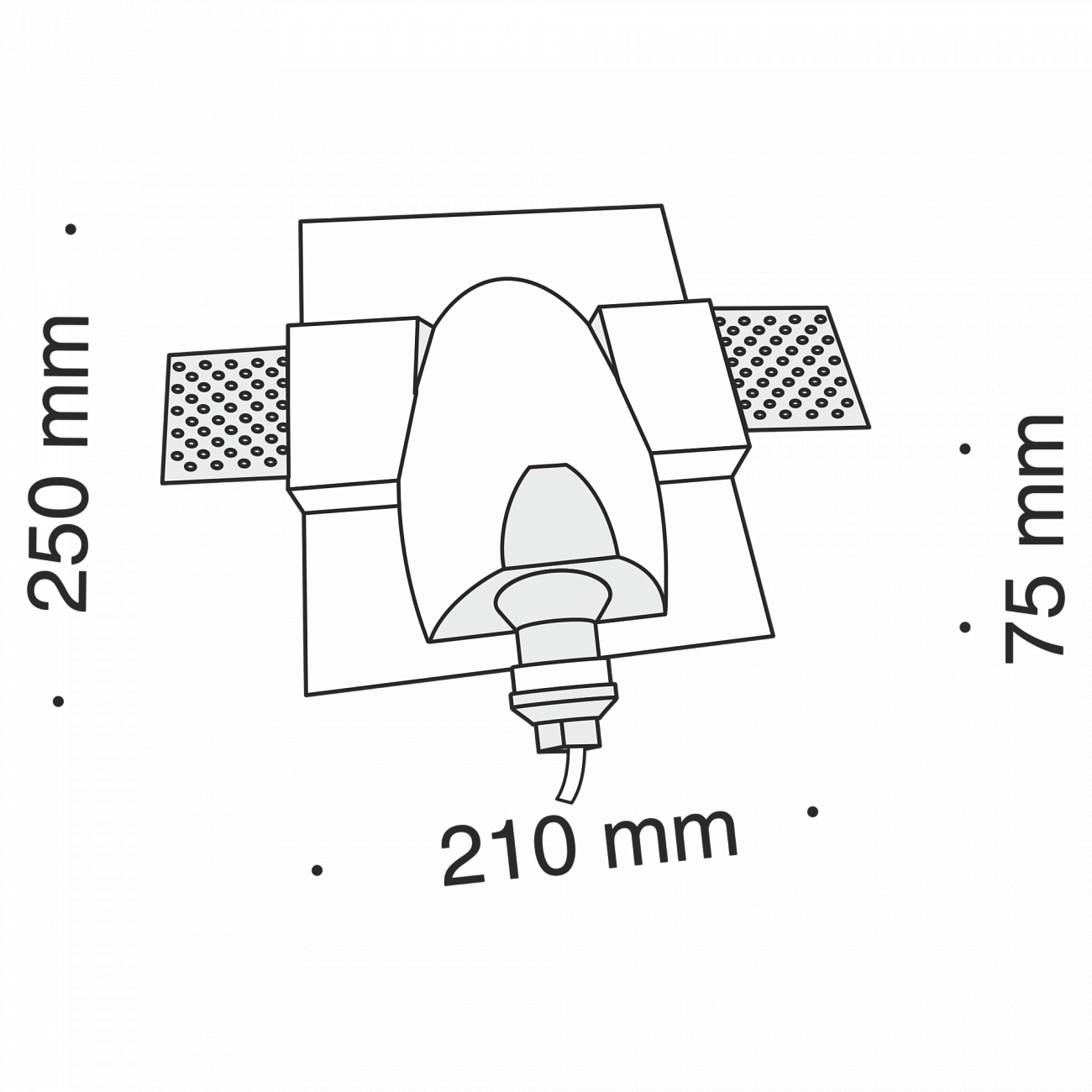 Бра настенное белое 25 см Gyps Modern DL011-1-01W TECHNICAL DOWNLIGHT 00-3957424 Белый  - Вид №4