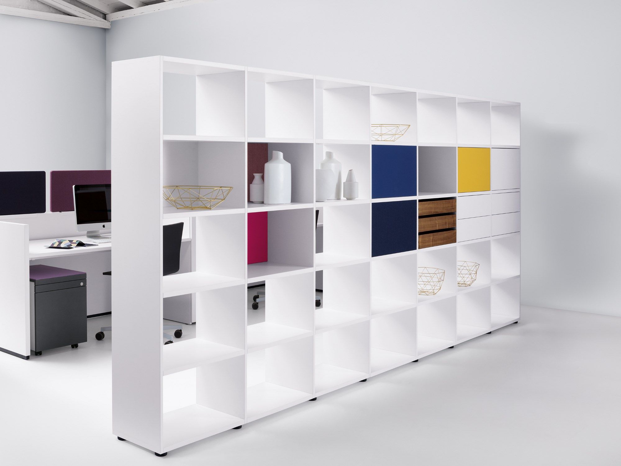 Модульный офисный книжный шкаф werner works basic view ARCH-00090046 - Вид №1