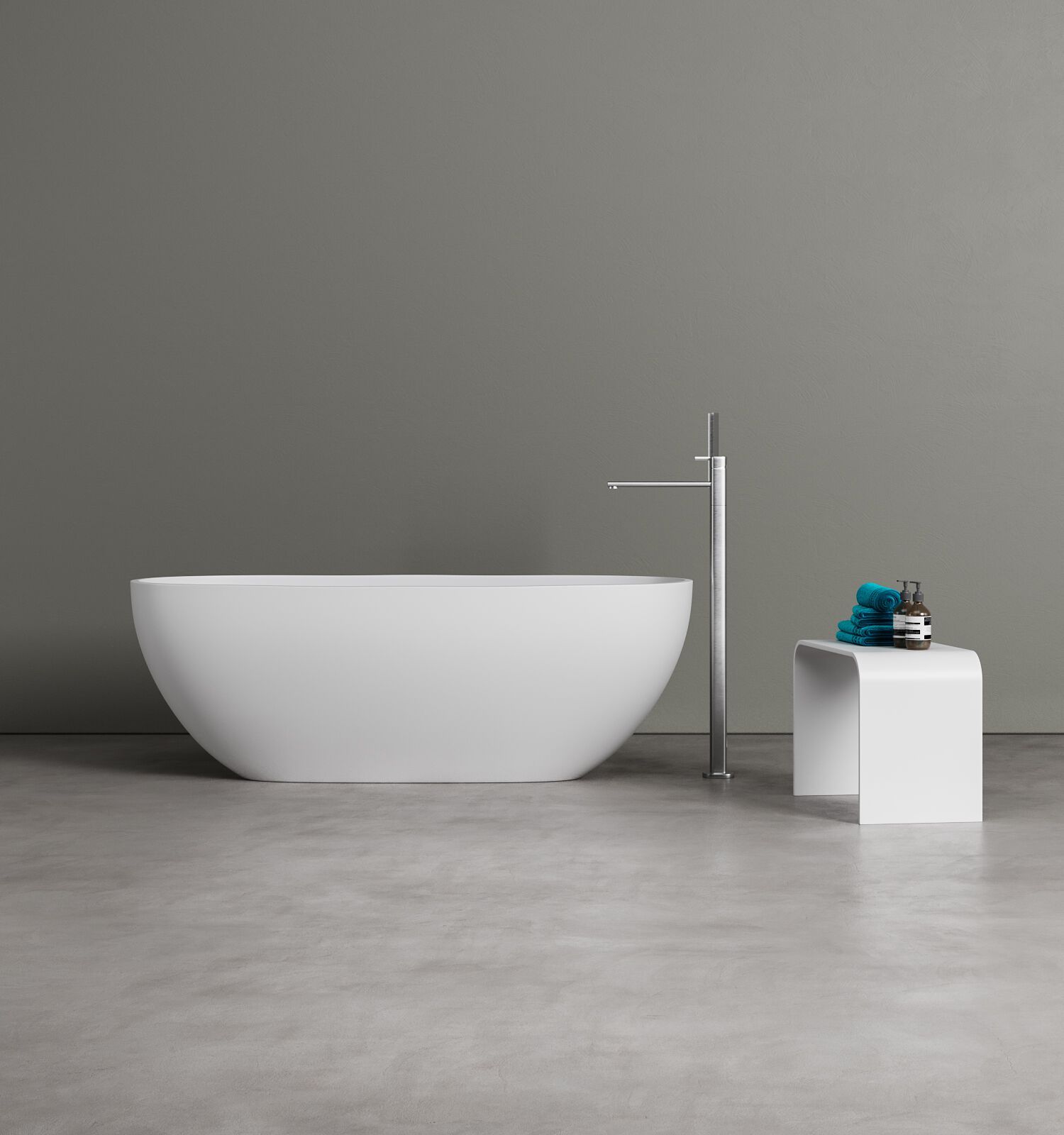 Овальная ванна в центре комнаты Corian® Acquapazza Corian ® elements ARCH-00097311 - Вид №2