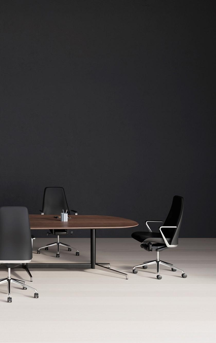 Herman Miller Поворотное кожаное кресло руководителя с высокой спинкой Taper sun-id-1437969 - Вид №7