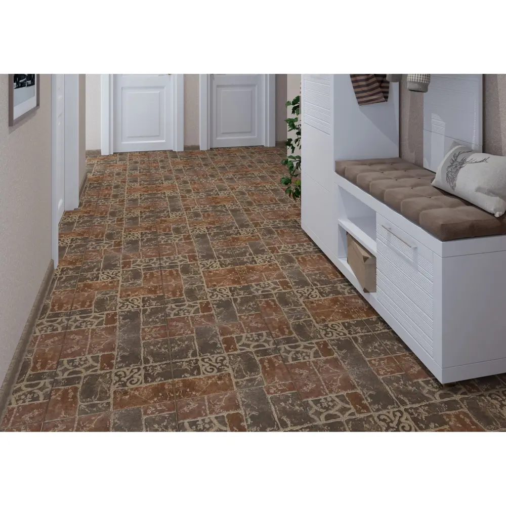 Керамогранит Керамин Грес Рустик Бастион 40x40 см 1.76 м² матовый цвет коричневый STLM-2105182 - Вид №5