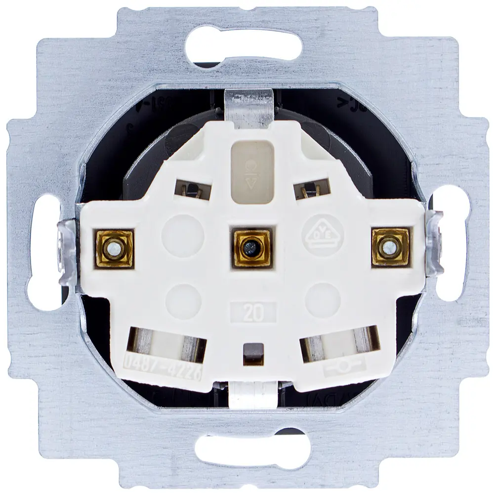 Розетка ABB BJB Basic 55 Шато с заземлением цвет чёрный STLM-2191049 - Вид №3