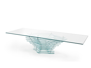 Прямоугольный стеклянный стол
