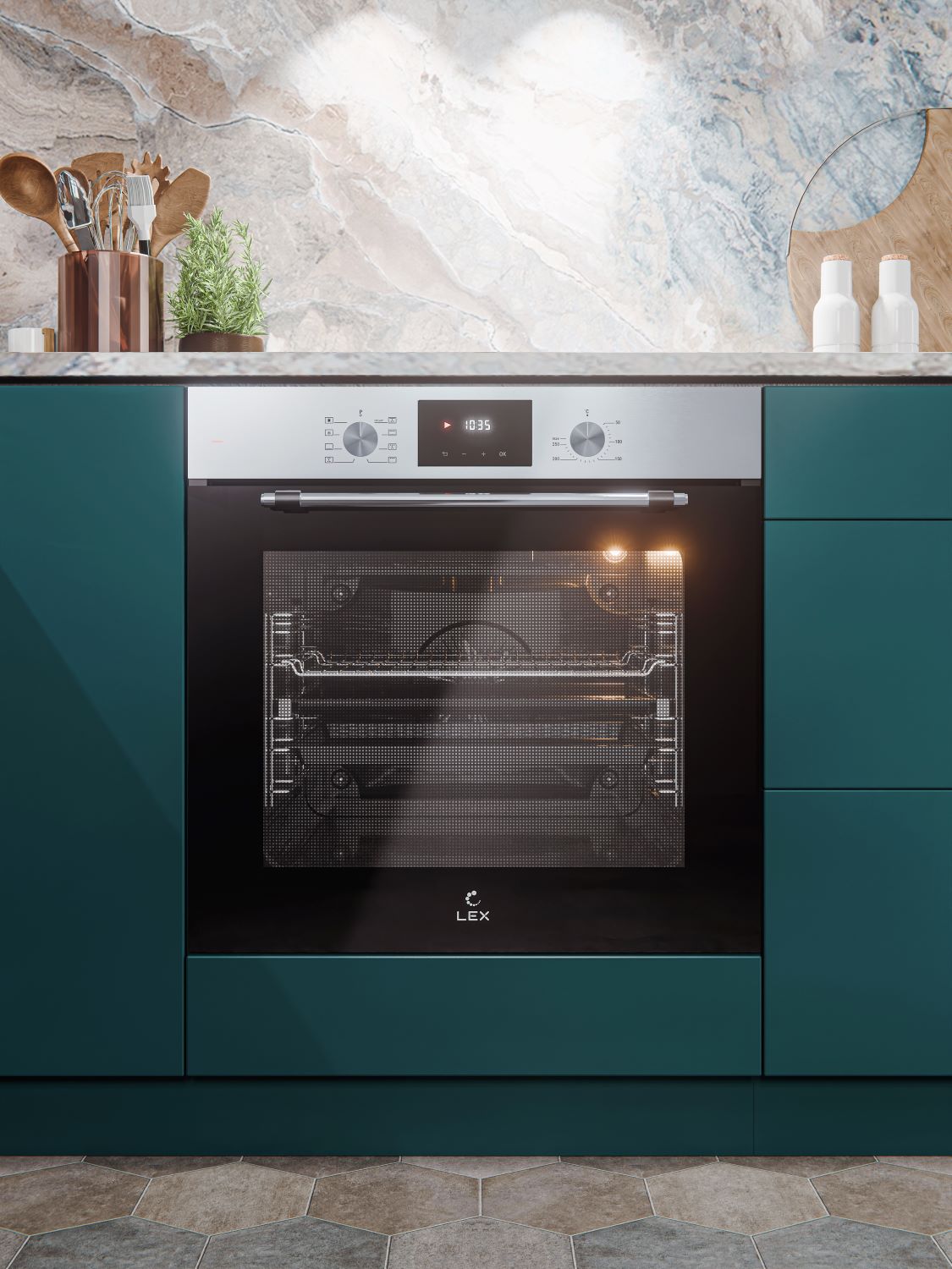 9242207 Электрический духовой шкаф LEX EDP 680 IX MAX серебристый STDN-0074472 - Вид №4