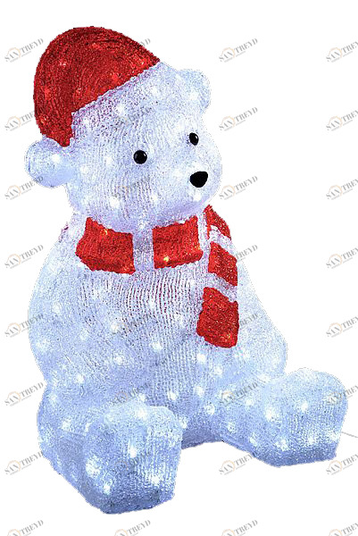 Световая Фигура "Медвежонок" 3D ELKI СВЕТОВЫЕ ФИГУРЫ 017733 Белый 