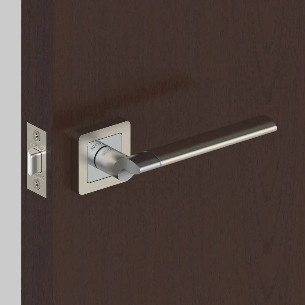 Ручка дверная на розетке Galaxy XM SN/CP3, цвет хром FUARO STLM-2100561 - Вид №5