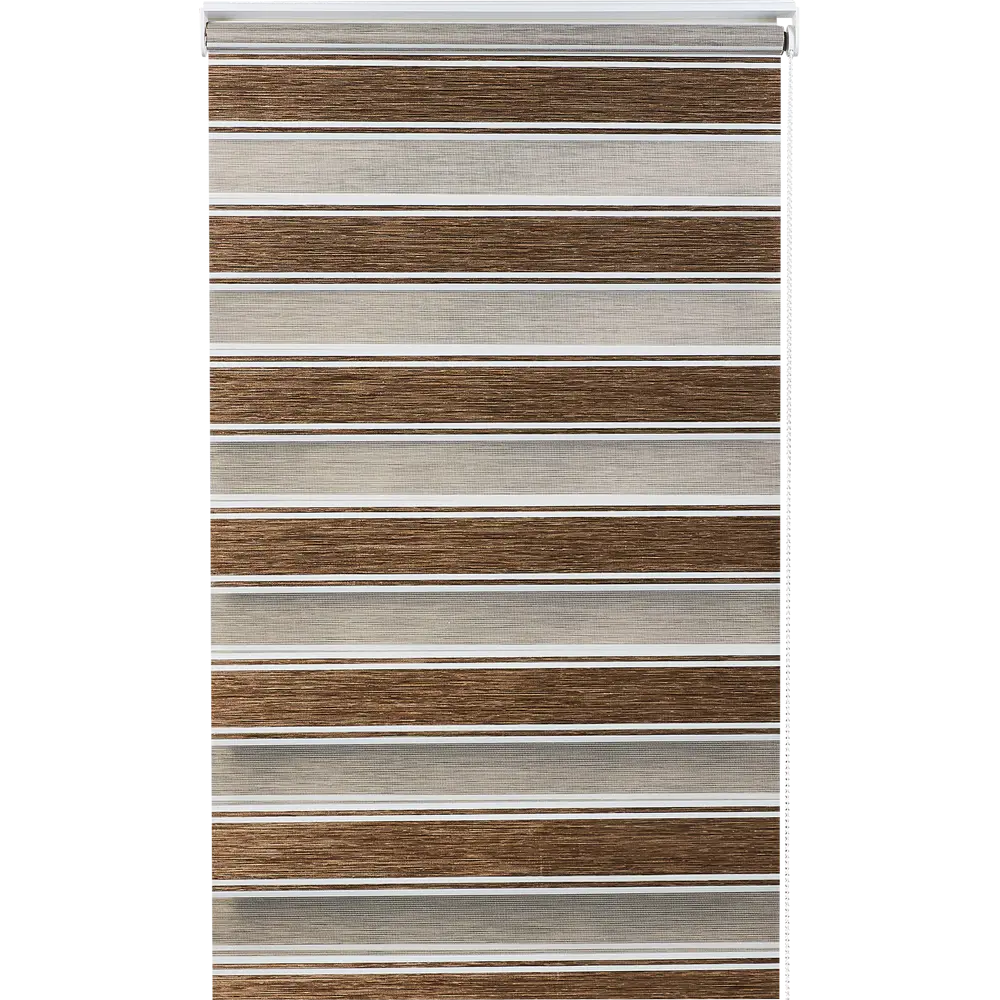 Штора рулонная день-ночь Дэли 55x160 см коричневая MIAMOZA STLM-2182378 - Вид №1