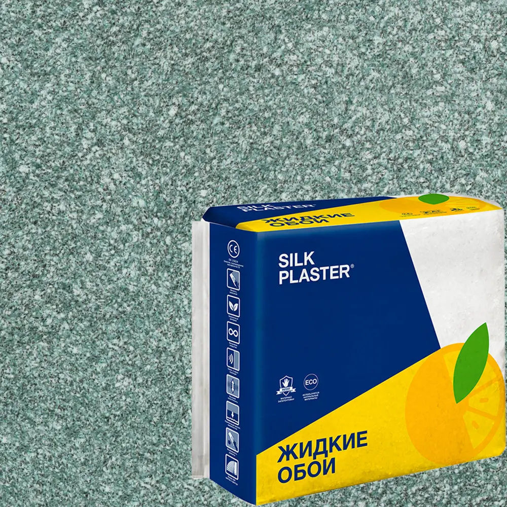 Жидкие обои Silk Plaster Absolute А255 1.05 кг цвет изумрудно-зеленый STLM-2138415
