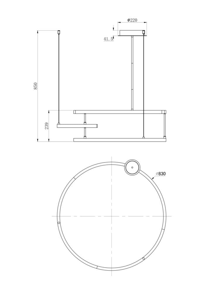 Алюминиевый светодиодный подвесной светильник Maytoni Линейка ARCH-00092161 - Вид №3