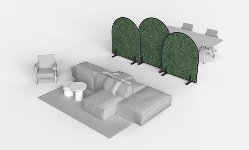 GREEN MOOD Звукопоглощающая офисная перегородка на колесах Design sun-id-1433653 - Вид №14