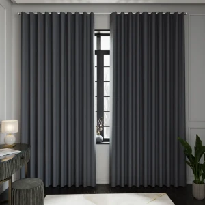 MIAMOZA Шторы Виолетта на ленте 160x280 см темно-серые 89405532