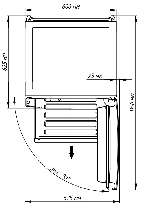 9221682 Холодильник с морозильником   Бирюса W6149 серый STDN-0062148 - Вид №1