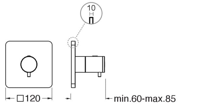 Смеситель для душа CRISTINA Rubinetterie Термостатические смесители-Shower &amp ARCH-00002642 - Вид №1