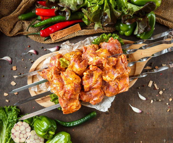 6269 Шашлык из свиной шейки в горчично-медовом маринаде Вкусляндия 