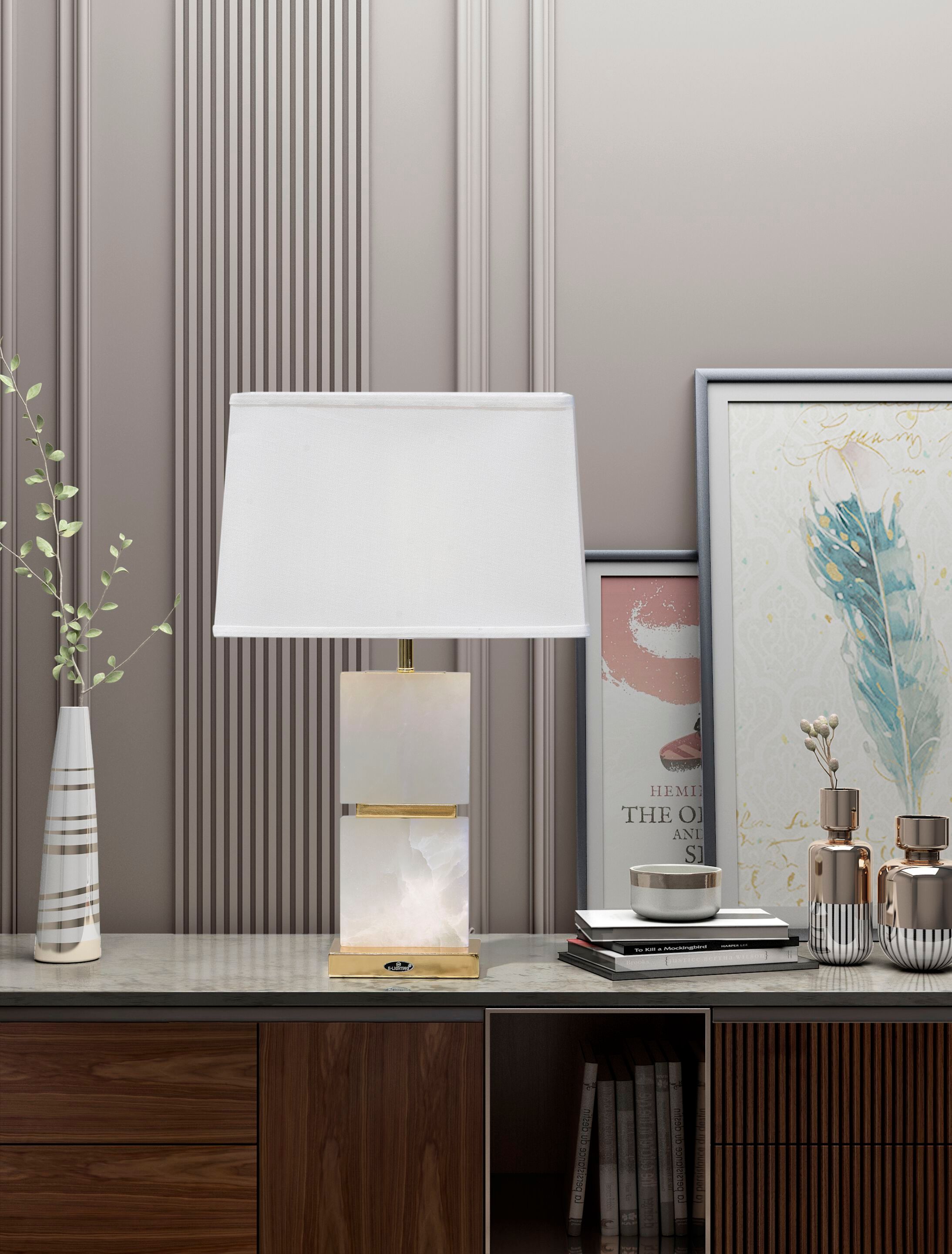 Настольная лампа из алебастра K-Lighting UKLA ARCH-00149945 - Вид №1