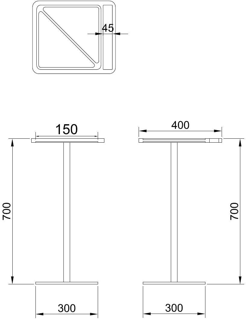 MOMA Design Квадратный стальной журнальный столик с подносом  Cdy 1-2-3  - Вид №2
