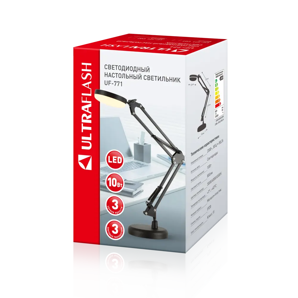 Настольная лампа Santreyd Ultraflash UF-771 C02 с регулируемым светом 89378680 STLM-1532829 - Вид №8