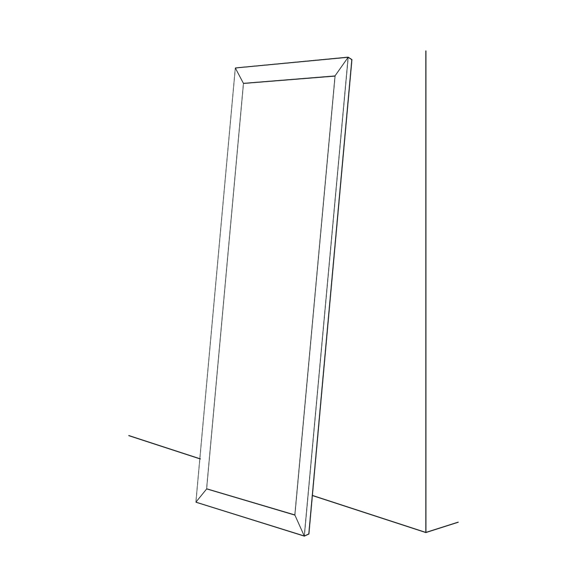 BY 6007 Зеркало напольное в багетной раме - золотые дюны 90 mm EVOFORM Definite floor - Вид №6