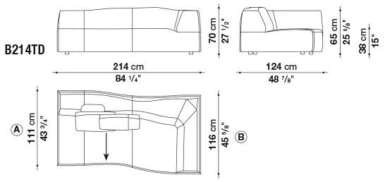 B&B Italia Модульный угловой диван из ткани Bend sun-id-1444225 - Вид №17