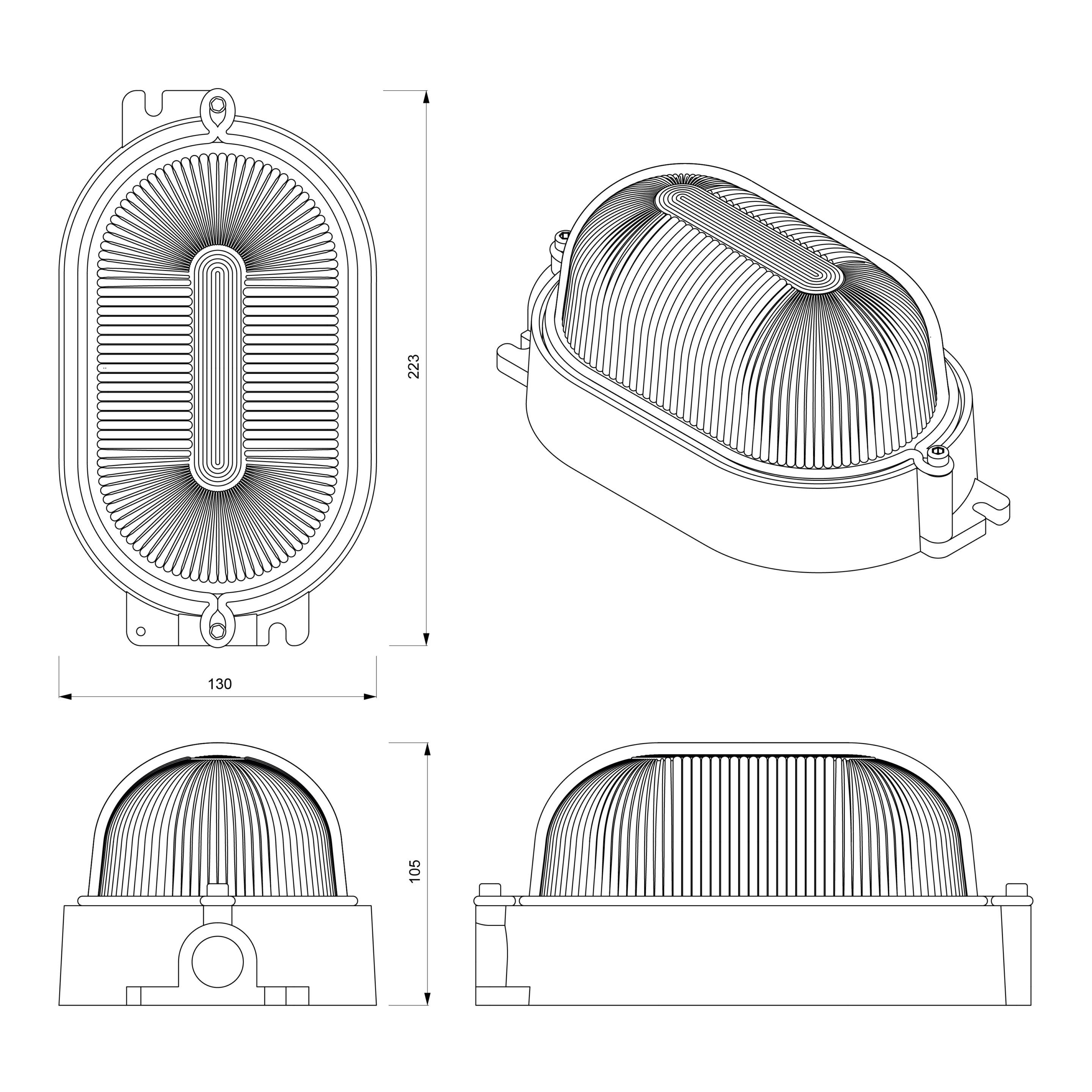Медный алюминиевый настенный светильник Genuit медь ARCH-00140611 - Вид №7