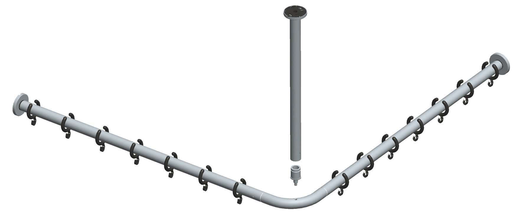 14936070800 Набор штанг для душевых занавесок KEUCO Plan