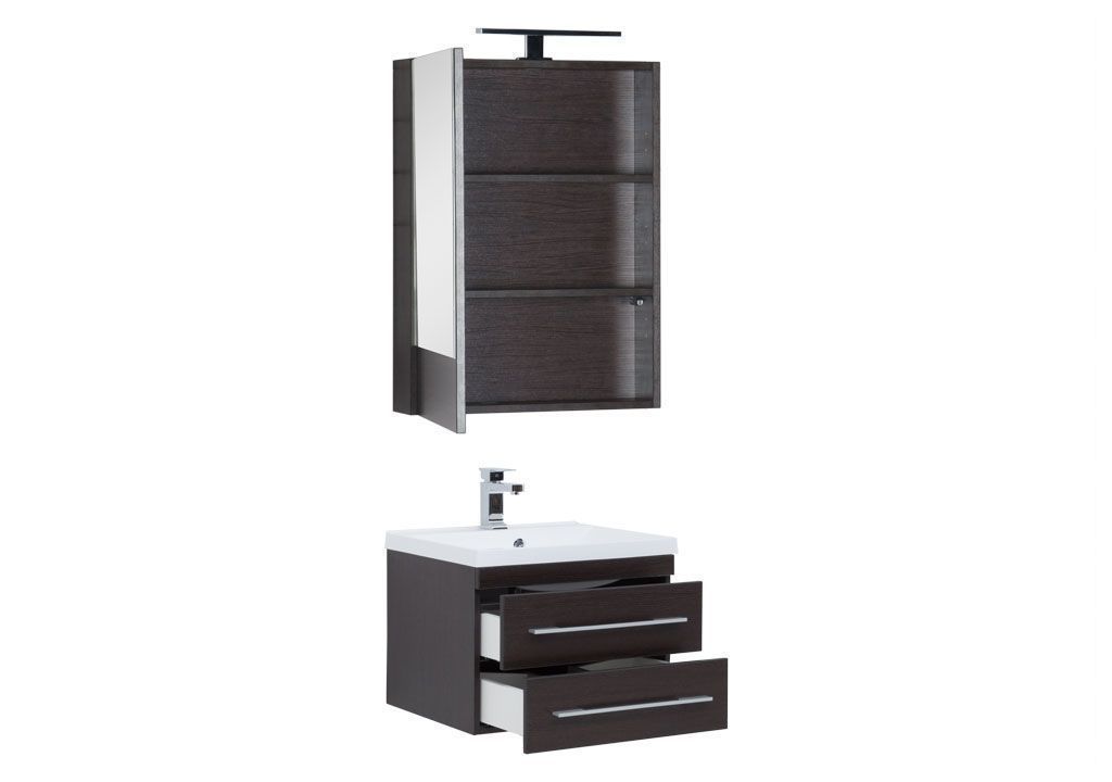 Комплект мебели для ванной Aquanet Нота NEW 58 венге (камерино) 00230292 - Вид №1