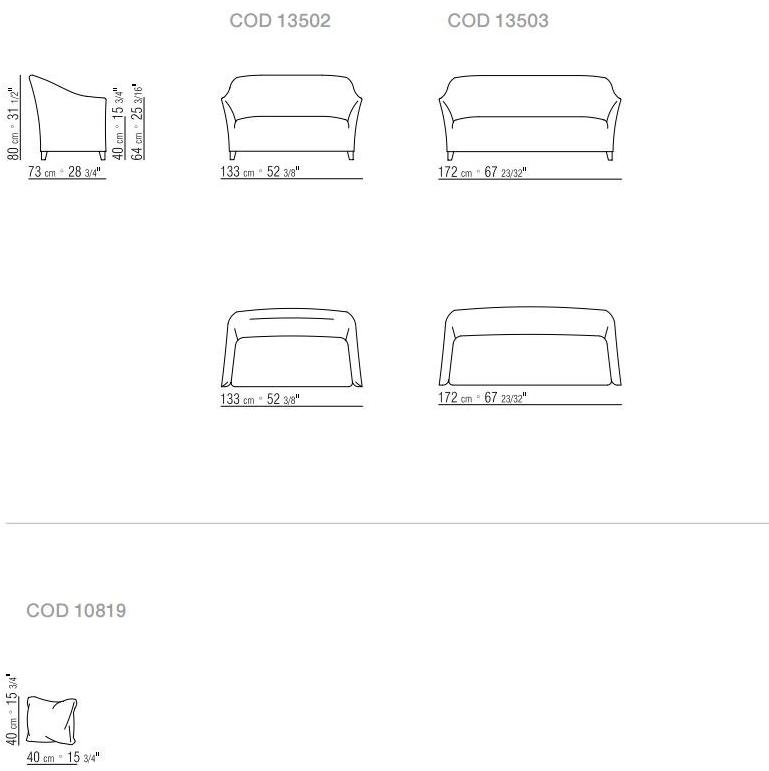 Flexform Съемный тканевый диван Doralice sun-id-1384178 - Вид №1