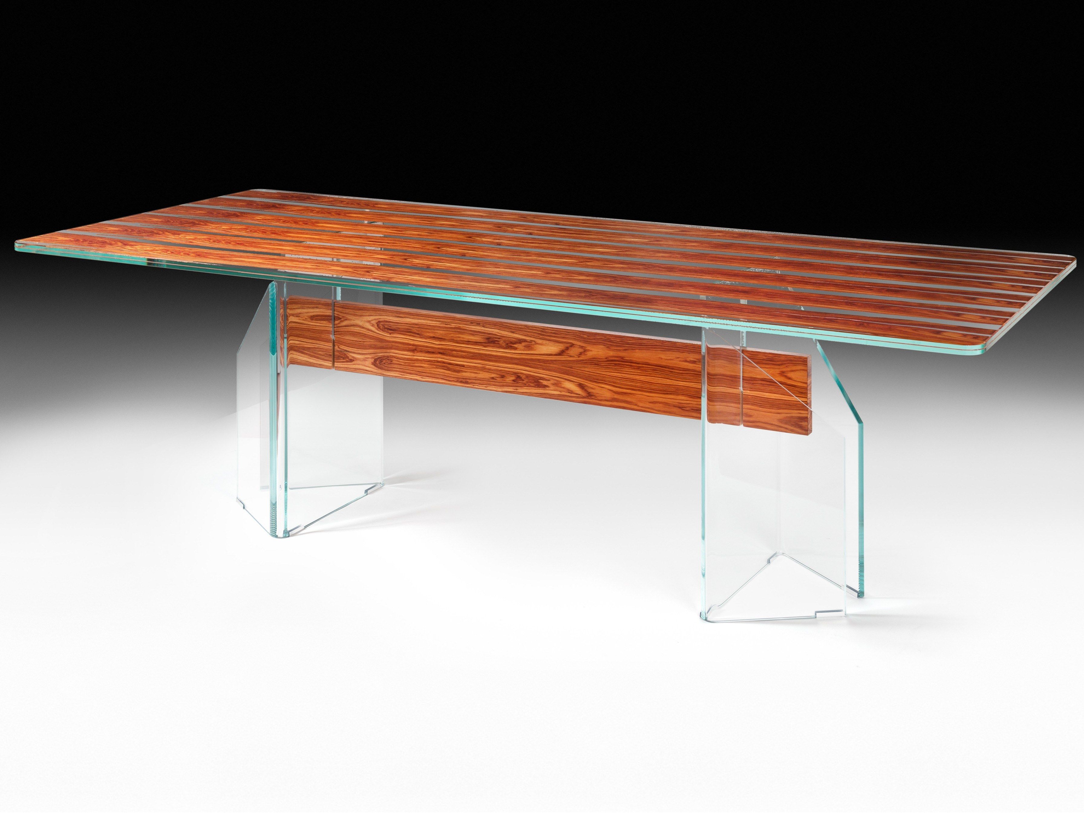 Прямоугольный стол для гостиной из дерева и стекла Vgnewtrend Glass &amp ARCH-00019360