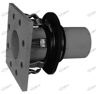 SANIT 830415511 оцинкованные стенки втулки PP, прямой односторонний фланец, втулка сталь дюбель 