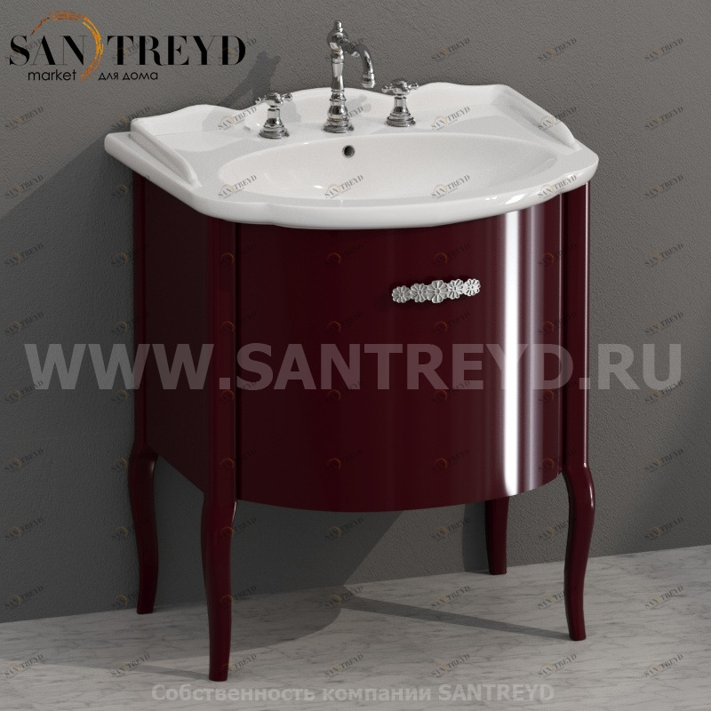 PS071ME Напольная тумба 80 см цвет Гранотовый сок Globo Paestum Италия Ceramica Globo