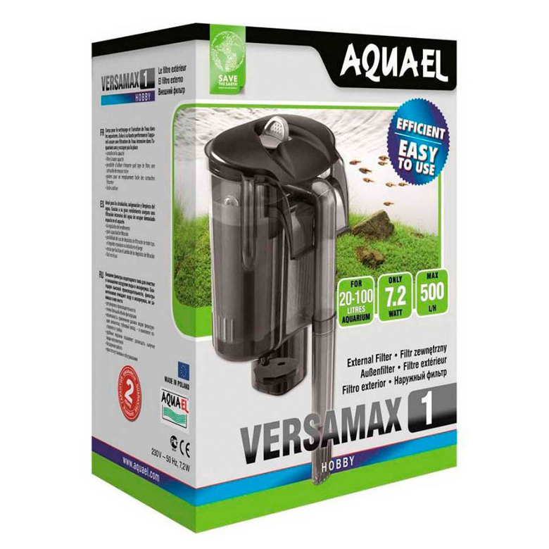 Т00017735 Внешний фильтр VERSAMAX 1 для аквариума 20 - 100 л (500 л/ч, 7.2 Вт), навесной AQUAEL 