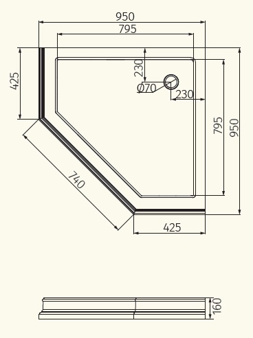 24587 Поддон душевой Migliore Diadema - Вид №3