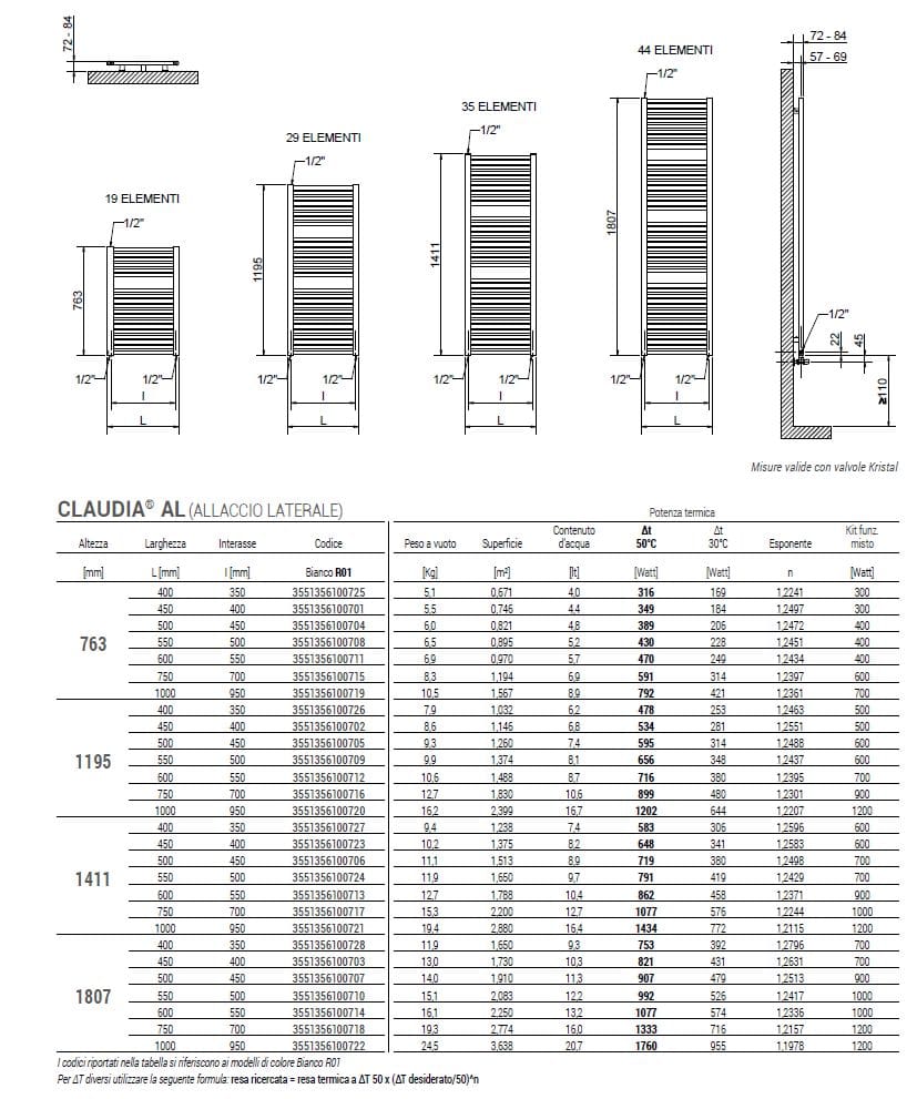 Стальная горячая вода полотенцесушитель Cordivari Claudia ARCH-00132646 - Вид №3