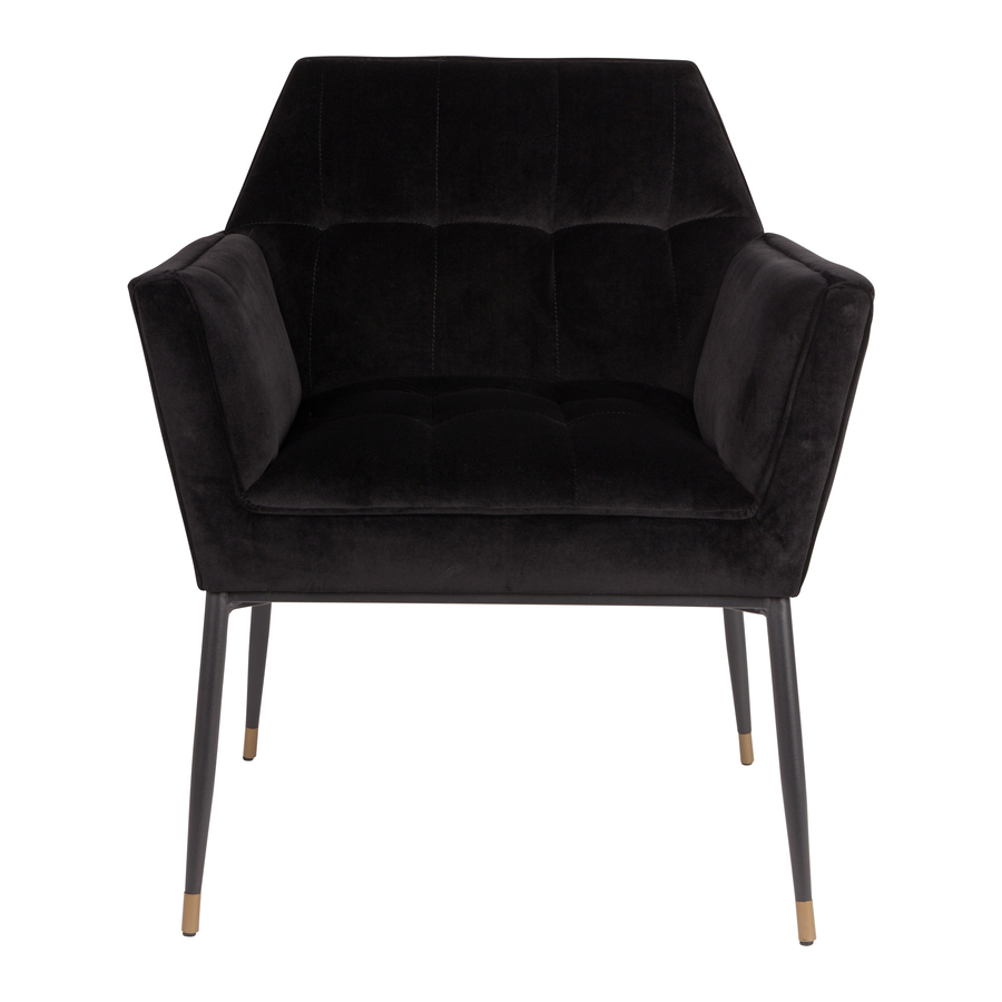Кресло Kate черное высокое под бархат Dutchbone 1200153 - Вид №2