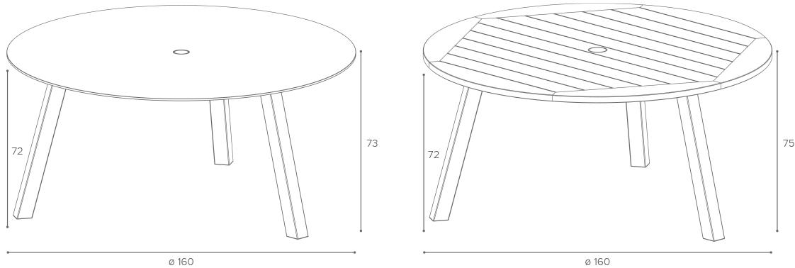 Royal Botania Круглый стеклянный садовый стол sun-id-1502811 - Вид №5