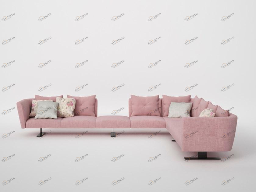 ESTEL GROUP Угловой диван со съемным чехлом из ткани Saint barth sun-id-1368043