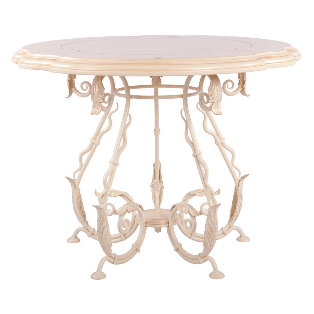 19010 Кованый обеденный стол Аделаида 5 Айвори BOGACHO 4627138231364