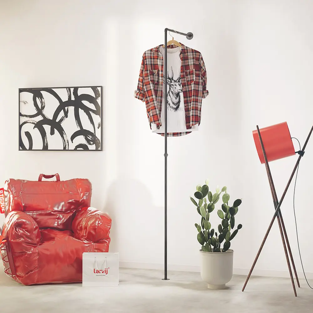 Комплект системы хранения Larvij PIPE05 7.5x100.5x8.5 см цвет черный STLM-2003437 - Вид №7