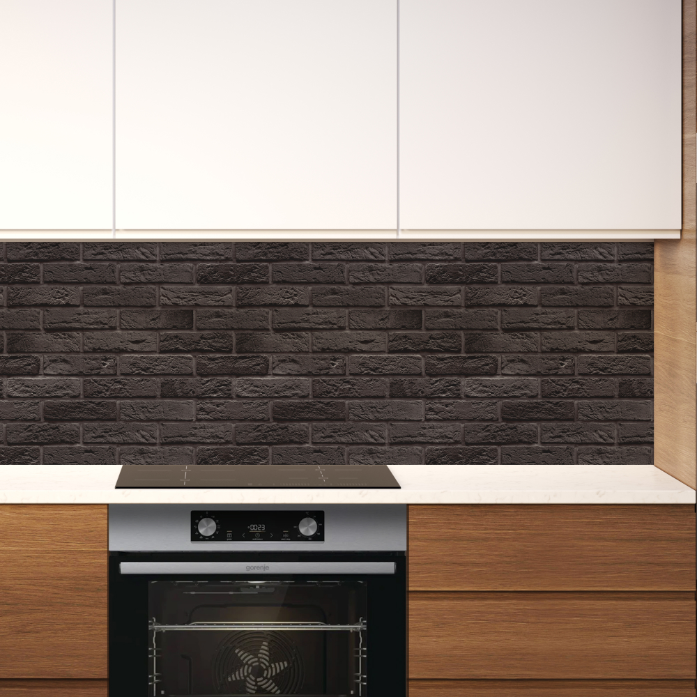 Кухонный фартук АБС Кирпич графитовый (600*3000*1,5мм) Stella Standart STSR-960 - Вид №1