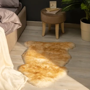 Шкура овечья одинарная 55x95 см цвет палевый