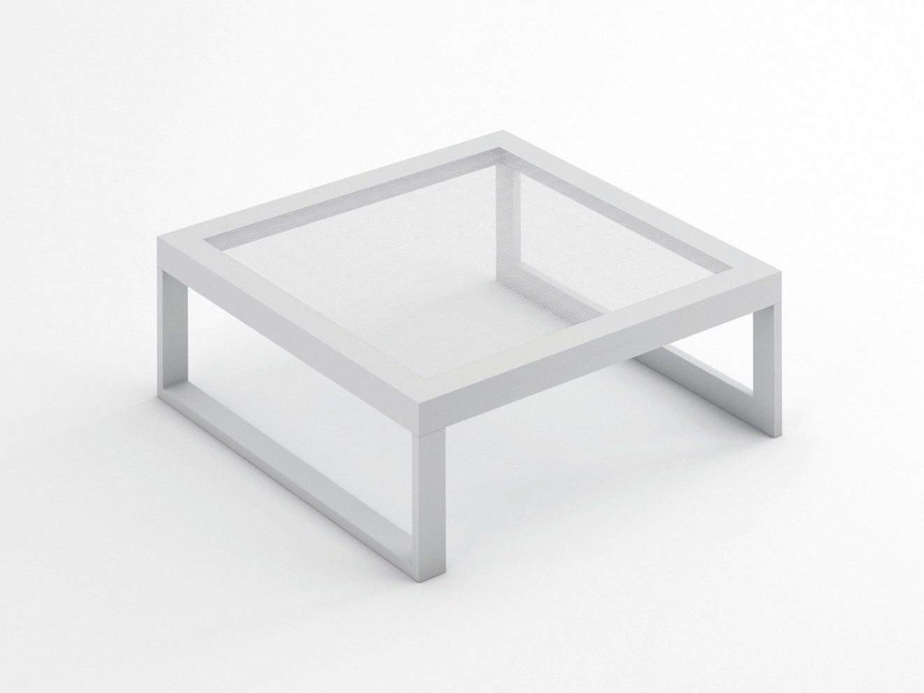 Термолаккированный алюминиевый квадратный журнальный столик GANDIABLASCO Blau ARCH-00002349 - Вид №1