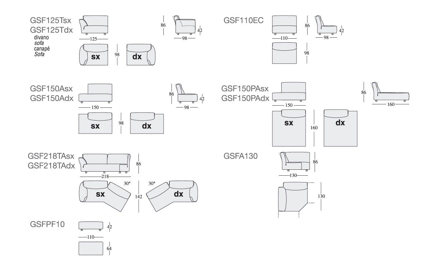 Диван Edra для интерьера ARCH-00043417 - Вид №16