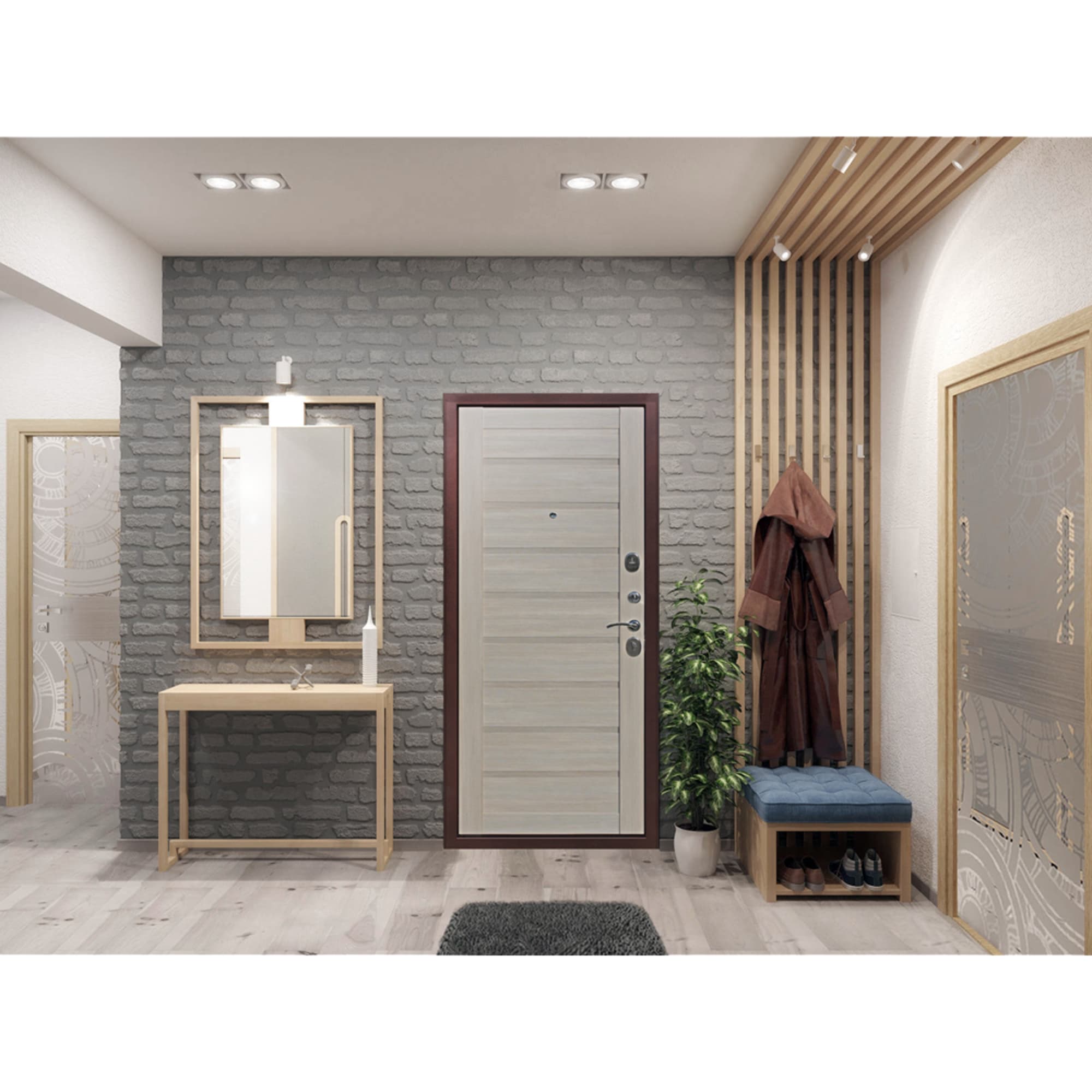 82120560 Дверь входная металлическая Ницца, 960 мм, правая, цвет ларче Santreyd  - Вид №9